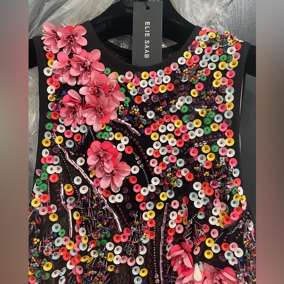 Elie Saab Pre-SS 2017 Runway Gown | Floral Sequin Embellished | NWT | Size 36 - Picture 3 of 8